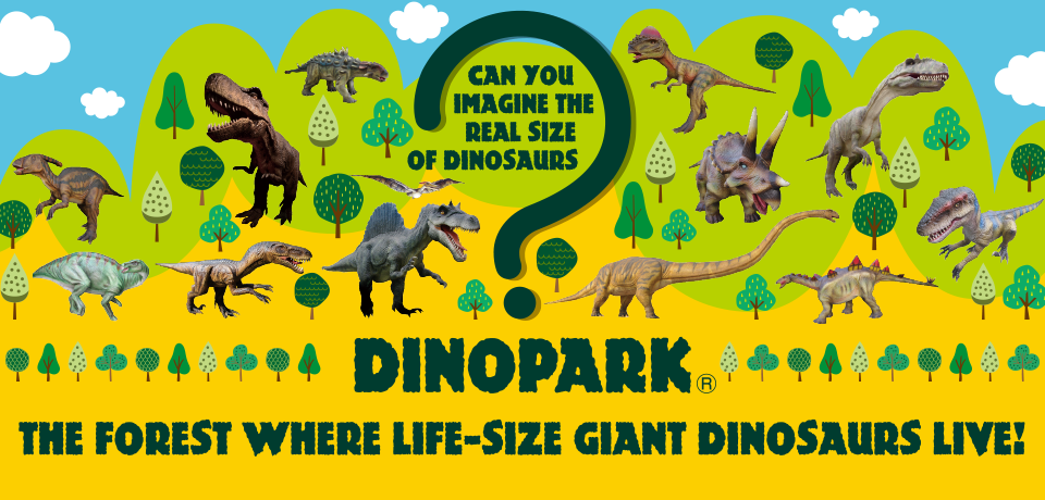 The forest where life-size giant dinosaurs live! - Dinopark